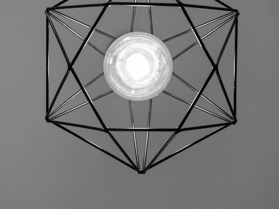 Photo "Modern creative geometric chandelier suitable for living room"