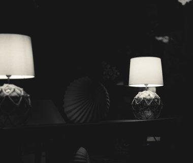 Photo Linen fabric shade lamps